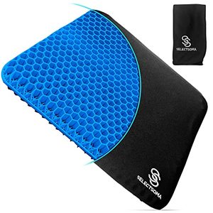 lot 43000375 image: Gel Seat Cushion for Long Sitting �� Car Seat Cushion and Office Chair Cushion for Back, Sciatica, Coccyx, Tailbone Pain Relief �� Wheelchair Cushion for Pressure Relief �� Egg Seat Gaming Chair Cushion
