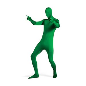 lot 43000388 image: UTEBIT Full Bodysuit Unisex Spandex Stretch Adult Costume Zentai Disappearing Man Body Suit, Green XXL Fit for Height 55-59 Men Women