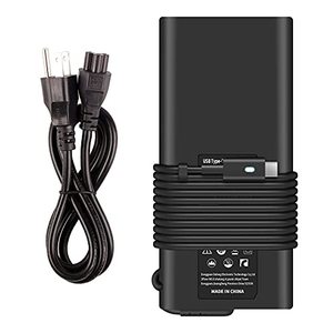 lot 43000394 image: 130W Dell Laptop Charger USB C Type C AC Adapter Replacement for Dell Precision 5530 2in1 5550 Dell XPS 15 17 9575 9500 Latitude 7410 7310 9410 9510 9575 5420 5520 A130PM170 DA130PM170 Power Cord