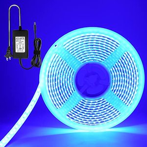 lot 43000397 image: EverBright Blue Led Strip Lights, Waterproof Flexible Led Strip Lights, PCB Black 5M 16.4Ft 5050 300Leds Neon Lights for Home Kitchen Bedroom Party Holiday Stage Decoration Led Tape Light