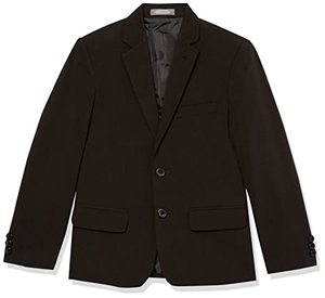 lot 43000399 image: Van Heusen Boys Adaptive Flex Stretch Suit Jacket, Faux Buttons & Velcro Closure, Black, 16