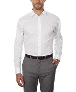 lot 43000408 image: Unlisted by Kenneth Cole mens Regular Fit Solid Dress Shirt, White, 16 -16.5 Neck 34 -35 Sleeve Large US