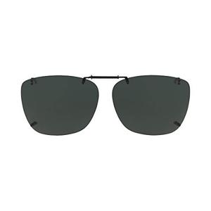 lot 43000418 image: Dioptics Solar Shield M REC Clip On Sunglasses Polarized Rectangular, Grey, 56 mm