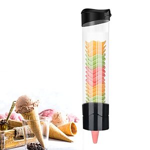 lot 43000419 image: Ice cream cone dispenser waffle cone dispenser holder 17x4Dia, 15-20 cones, Mounting on the Ice Cream machine (Black)