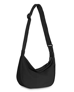 lot 43000429 image: Small Sling Crossbody Bag for Women Men, Mini Crescent Bag with Adjustable Strap, 2 Zippers Lightweight Nylon Shoulder Waist Fanny Pack Belt Bag for School Sport Causal Travel Hiking Work
