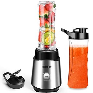 lot 43000430 image: HERRCHEF Smoothie Blender, Blender for Shakes and Smoothies, 350W Powerful Personal Blender with 2 x 20oz Portable Bottle, Single Bullet Blender Easy To Clean, BPA Free
