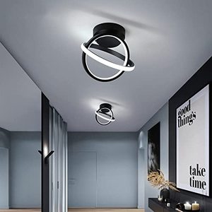lot 43000447 image: Black Led Ceiling Light, 6000K Modern LED Ceiling Lighting Fixtures, Metal Creative Design Ceiling Lamp for Living Room Bedroom Corridor Aisle Hallway Indoor Ceiling Lamp (Cool White)