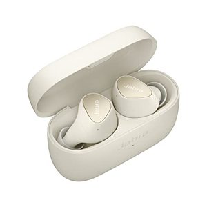 lot 43000465 image: Jabra Elite 3 in Ear Wireless Bluetooth Earbuds �� Noise Isolating True Wireless Buds with 4 Built-in Microphones for Clear Calls, Rich Bass, Customizable Sound, and Mono Mode - Light Beige