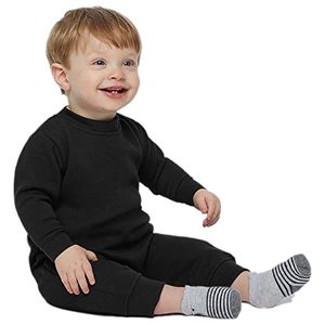 lot 43000485 image: RABBIT SKINS Baby Long Sleeve Long Leg Bodysuit Boy & Girl  Newborn 0-3 to 24 Months, Black, 6 Months