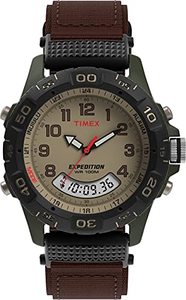lot 43000487 image: Timex Mens T45181 Expedition Resin Combo BrownGreen Nylon Strap Watch