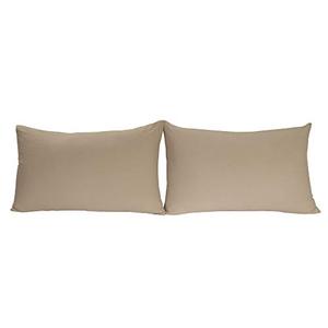 lot 43000504 image: Stretch Pillowcases - Micro Jersey Knit & Ultra Soft, Standard Size - Set of 2 Pillow Cases, Taupe