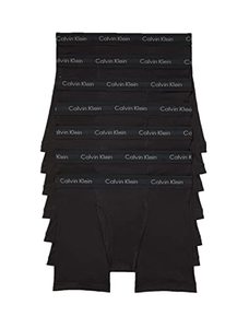 lot 43000515 image: Calvin Klein Mens Cotton Classics 7-Pack Boxer Brief, 7 Black, M