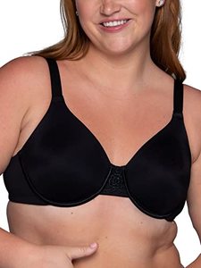 lot 43000518 image: Vanity Fair Womens Plus Size Beauty Back Smoothing Minimizer Bra, Midnight Black, 40C