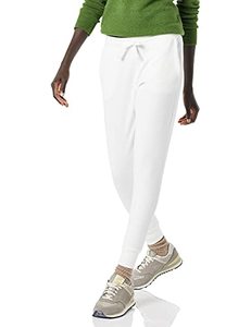 lot 43000526 image: Amazon Essentials Womens French Terry Fleece Jogger Sweatpant (Available in Plus Size), White, Medium