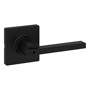 lot 43000533 image: Kwikset Casey Privacy Door Lever for BedroomBathroom Door in Matte Black