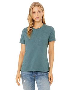lot 43000536 image: Bella  Canvas Ladies Relaxed Jersey Short-Sleeve T-Shirt Large HTHR DEEP TEAL