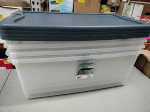 lot 1551 image: 4pk Sterilite 106qt Latching Box With Lids