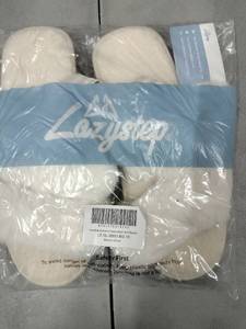 lot 1599 image: LazyStep Womens Elastic Open Toe Slippers Size 10 White