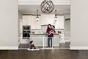 lot 3027 image: Regalo 130-Inch Super Wide Adjustable Baby Gate and Play Yard, 2-in-1, Bonus Kit, Includes 4 Pack of Wall Mounts (B07JL9291Y)