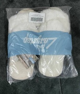 lot 3100 image: Lazy Step Womens Elastic Open Toe Slippers Size 10 White