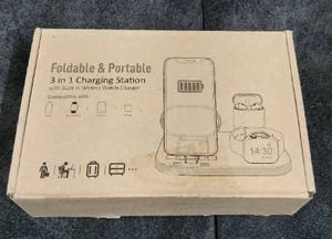 lot 3104 image: Foldable And Portable 3 In 1 Charging Station