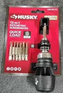 lot 3045 image: Husky 12 In 1 Ratcheting ScrewDriver