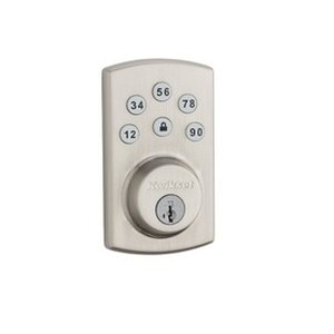 lot 3054 image: Kwikset 907 Powerbolt2� Electronic Deadbolt in Satin Nickel