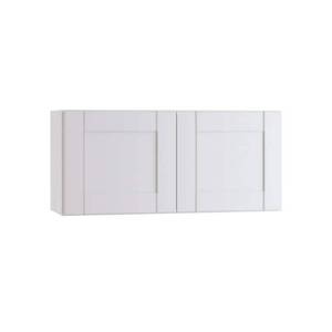 lot 5919 image: MILLS PRIDE Richmond Verona White Plywood Shaker Ready to Assemble Wall Kitchen Cabinet with Soft Close 30 in.x 24 in. x 12 in.