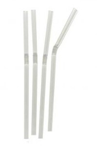 lot 2569 image: CDI Global 7.58 White Bendy Straws, Box Of 10,000