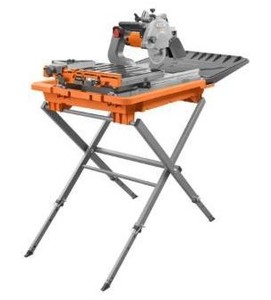 lot 1568 image: RIDGID 12 Amp Corded 8 in. Tile Saw with Extended Rip