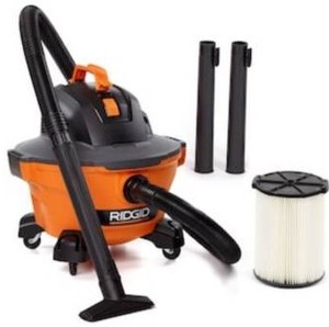 lot 1586 image: RIDGID 6 Gal. 3.5-Peak HP NXT WetDry Shop Vacuum with Filter, Hose and Accessories, OrangesPeaches