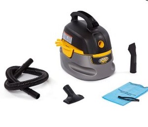 lot 2524 image: 2.5 Gal. 1.75-Peak HP Compact WetDry Shop Vacuum with Filter Bag Hose and Accessories