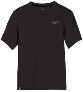 lot 2526 image: Milwaukee Short Sleeve Mens Crew Neck Black Hybrid Work Tee Shirt, Sze Large, Set Of 3