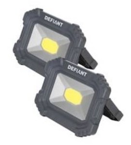 lot 5913 image: DEFIANT 2000 Lumen Rechargeable Magnetic Utility Light with Power Bank (2-Pack)