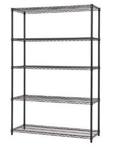 lot 5934 image: TRINITY Black Anthracite 5-Tier Steel Wire Shelving Unit (48 in. W x 72 in. H x 18 in. D)