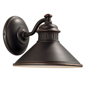 lot 2914 image: Portfolio Dovray 8.12-in H Oil-Rubbed Bronze Dark Sky Outdoor Wall Light