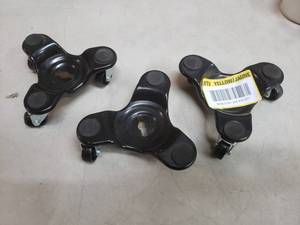 lot 2920 image: Set Of 3 3 Wheeled Casters