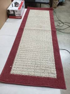 lot 2921 image: 59x21.25 Inch Area Rug, RedBeige