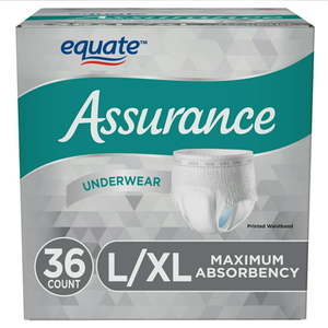 lot 2926 image: Assurance Men s Incontinence Underwear Maximum Absorbency LXL (36 Count)