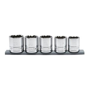 lot 3494 image: 12 In. Drive Metric X-Large Socket Set (5-Piece)