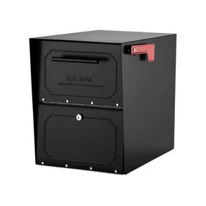 lot 1949 image: Oasis Classic Extra Large High Security Post Mount Mailbox Black