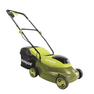 lot 2886 image: Sun Joe - 24V-MJ14C 24-Volt iON Cordless Push Lawnmower Kit  14-inch  W 4.0-Ah Battery and Charger - Green