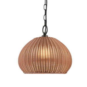 lot 2893 image: Globe Electric 1 Bronze Cage Pendant Lights withGlobe Glass