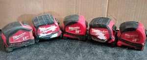 lot 3460 image: Milwaukee 25 Tape Measure Red 5 Pack