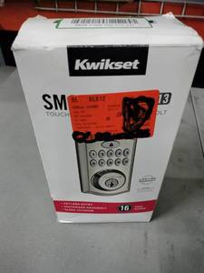 lot 1924 image: Kwikset SmartCode 913 Satin Nickel Single Cylinder Electronic Keypad Deadbolt