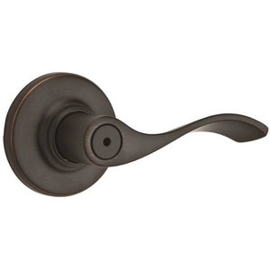 lot 1929 image: 6pk 6975742 PRIVACY LEVER LOCKSETS BALBOA CLEAR PACK Round Corner Adjustable Latch - Round Corner Strike FinishVenetian Bronze