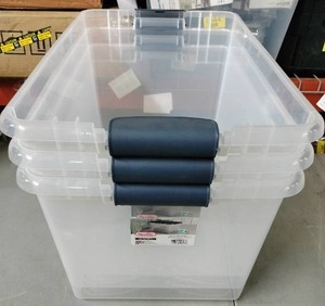 lot 1935 image: 3pk Sterilite 64qt Tote No Lids