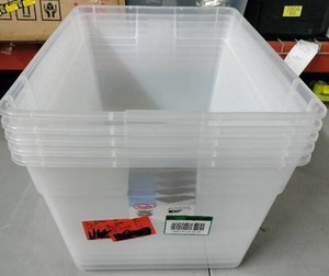 lot 1937 image: 5pk Sterilite 56qt Containers No Lids