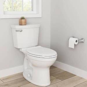 lot 2881 image: American Standard Champion Tall Height 2-Piece High-Efficiency 1.28 GPF Single Flush Elongated Toilet in White Seat Included