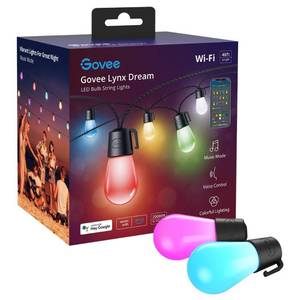 lot 1887 image: Govee - Wi-Fi Bluetooth Smart String Bulbs - 48 feet